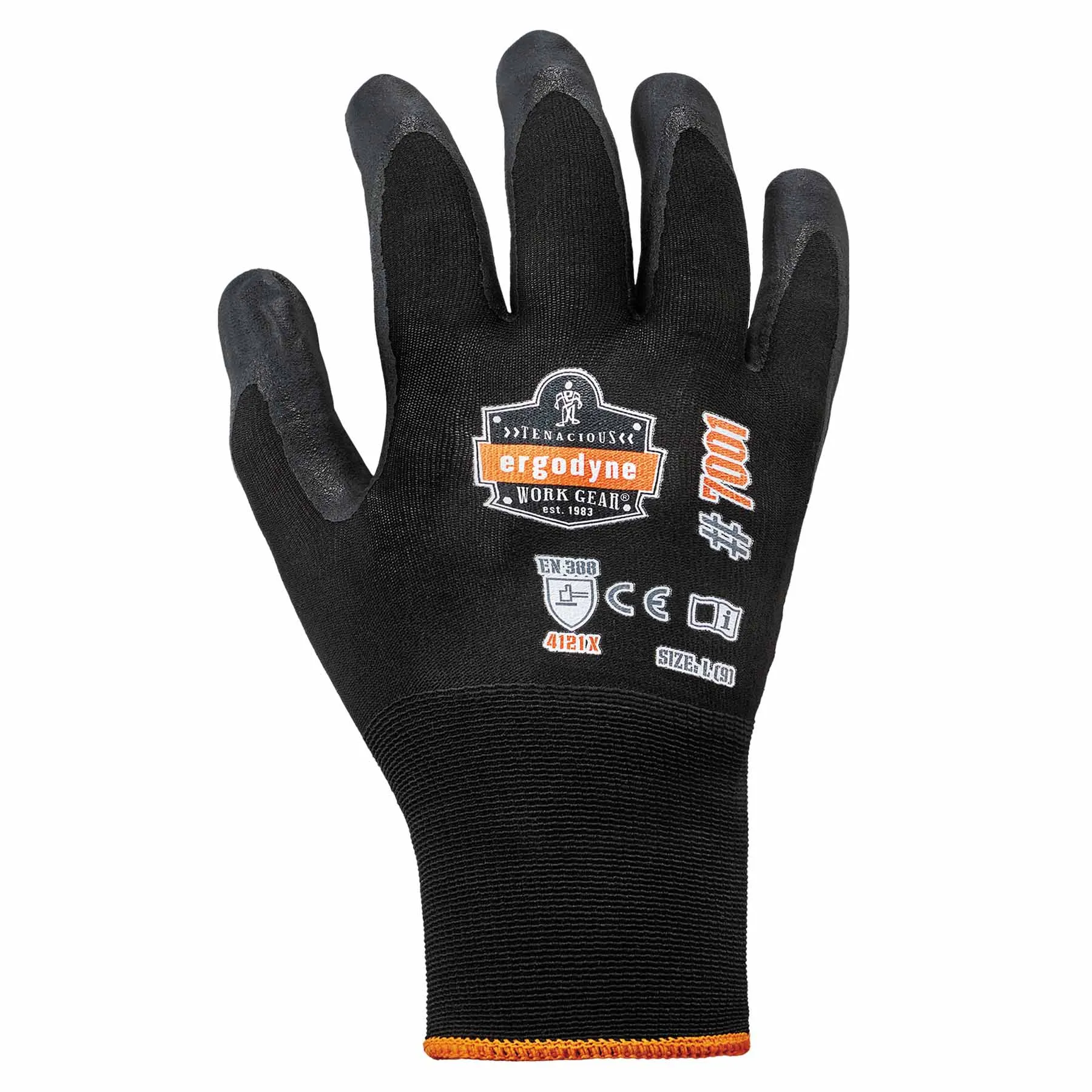 Ergodyne 17953 7001 M Black Nitrile-Coated Gloves - DSX