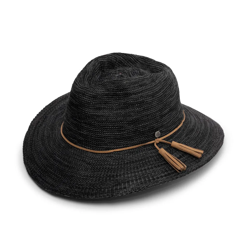 Evoke Caroline Fedora - Mixed Black