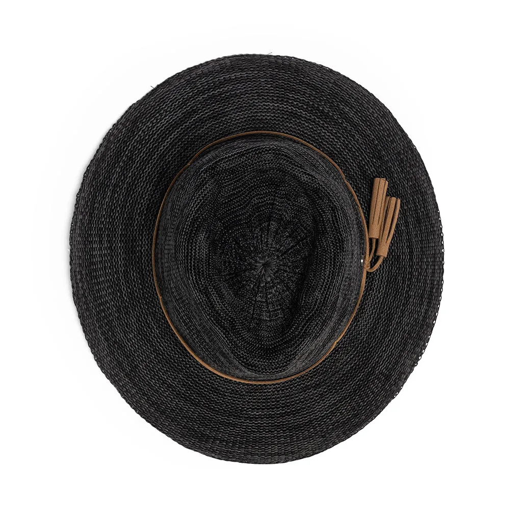 Evoke Caroline Fedora - Mixed Black