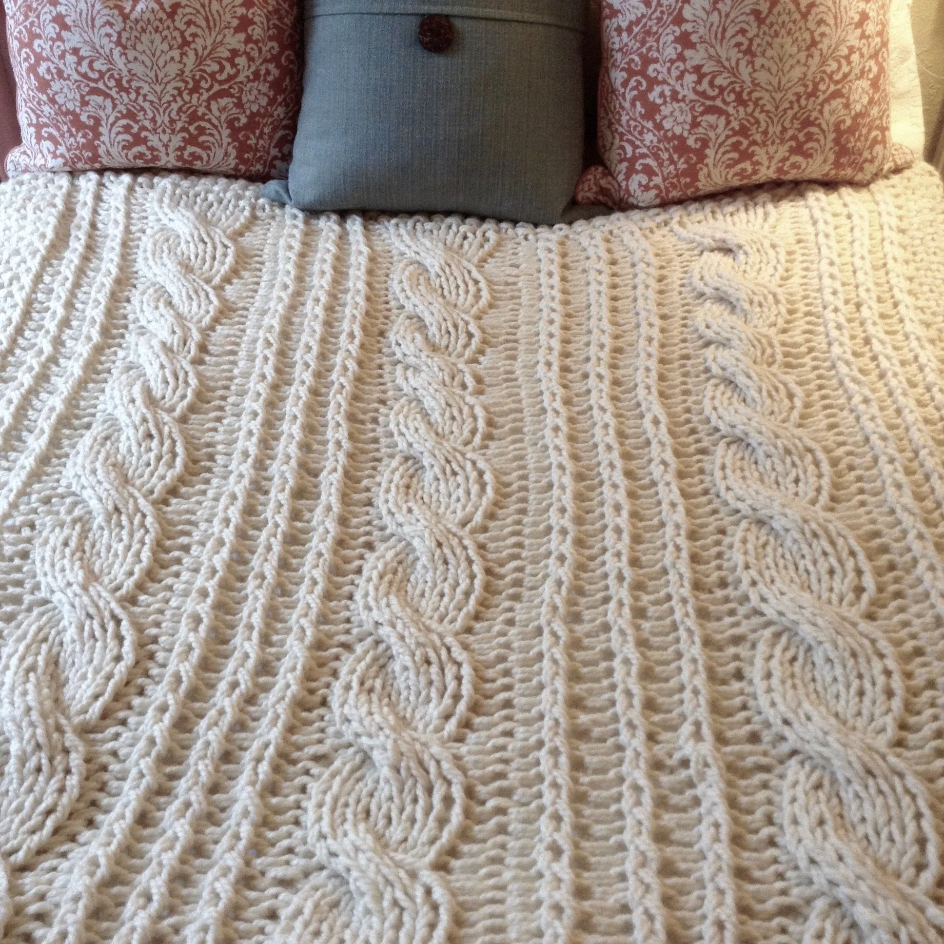 Grace Harbour Cable Knit Blanket Pattern