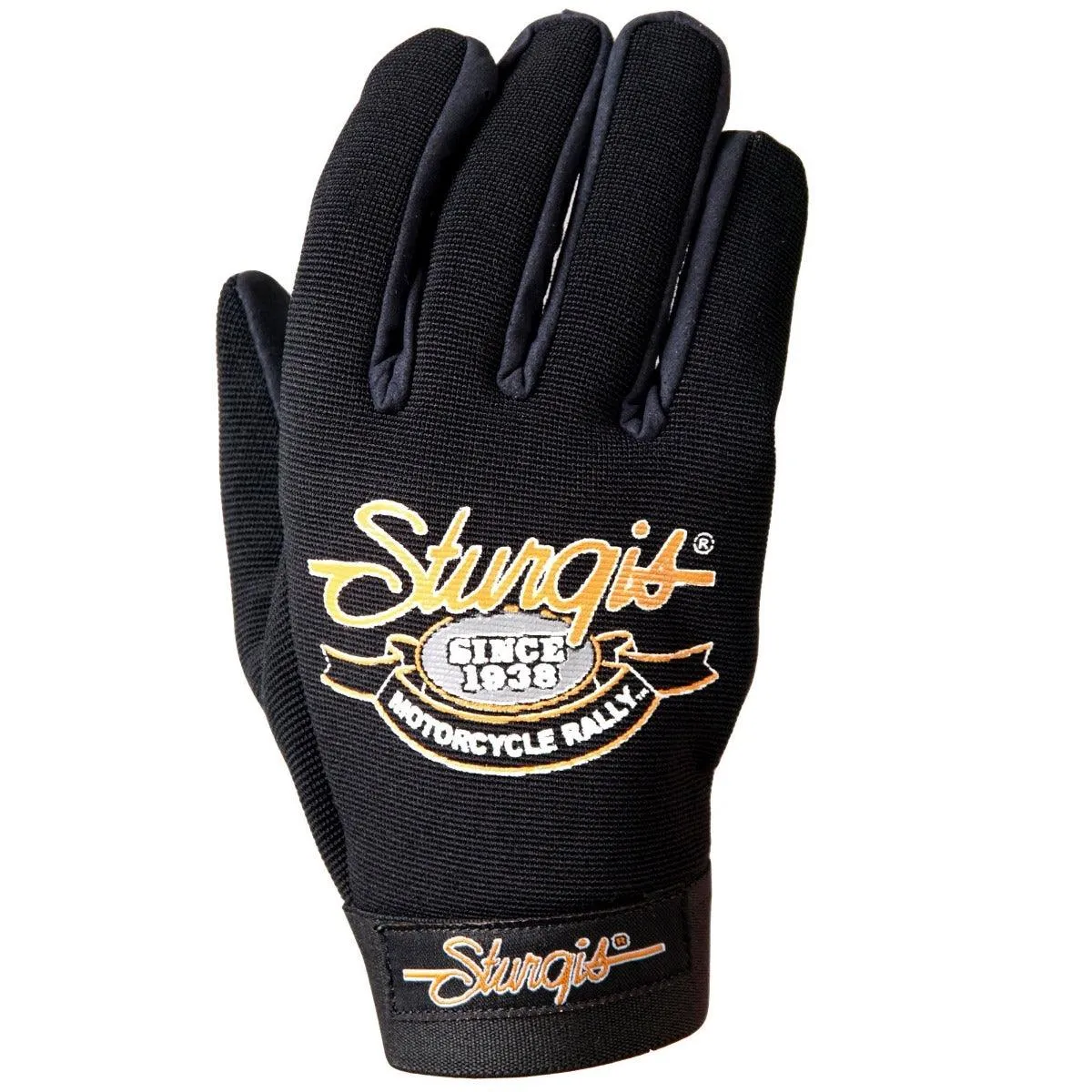 Hot Leathers Official Sturgis Motorcycle Rally Mechanics Gloves, Black