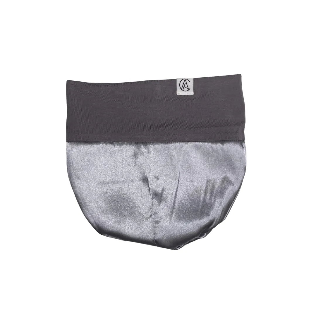 Satin Lined Jersey Beanie-Ash